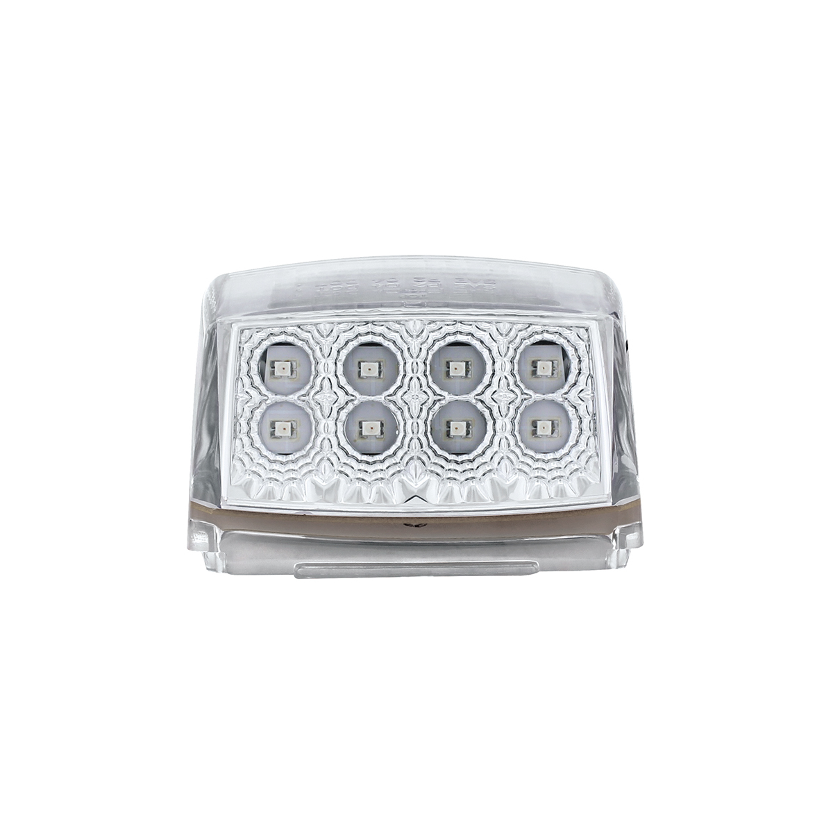 17 LED Square Cab Light (Amber LED clear Lens)