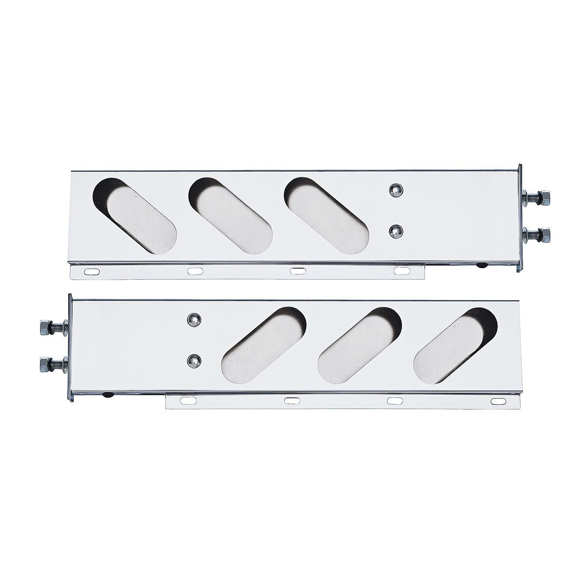 Stainless Steel Rear Light Bar Oval Lights (Pair) 2.5 Bolt Holes