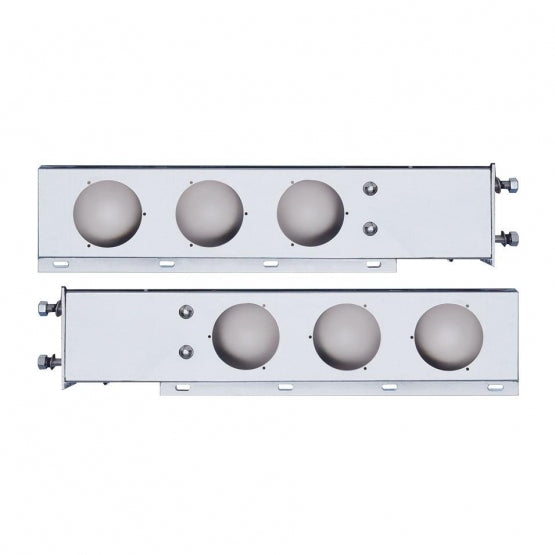 Stainless Steel Rear Light Bar (Pair) 3-3/4 Bolt Holes.