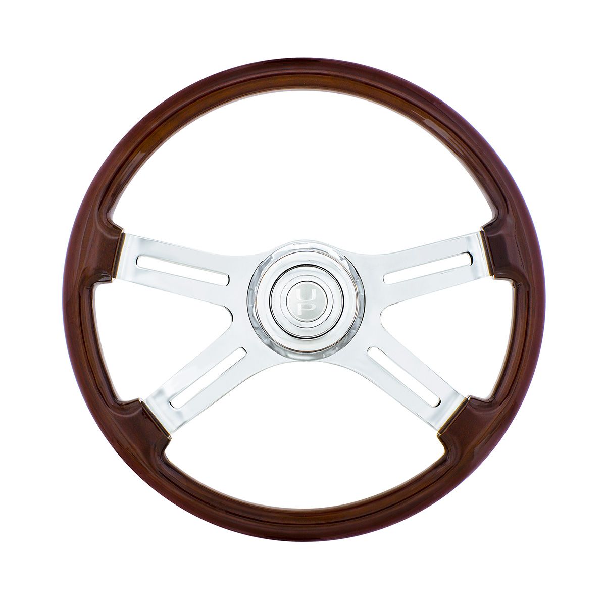 4 Spoke Wood Grain Steering Wheel