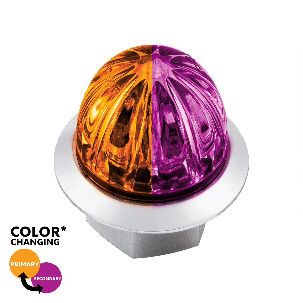 Double Fury 4 LED 1-1/8" Mini Watermelon Clearance/Marker Light.
