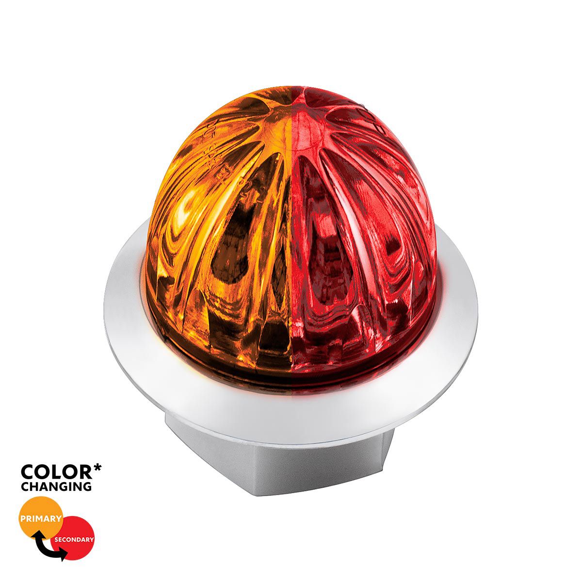 Double Fury 4 LED 1-1/8" Mini Watermelon Clearance/Marker Light.