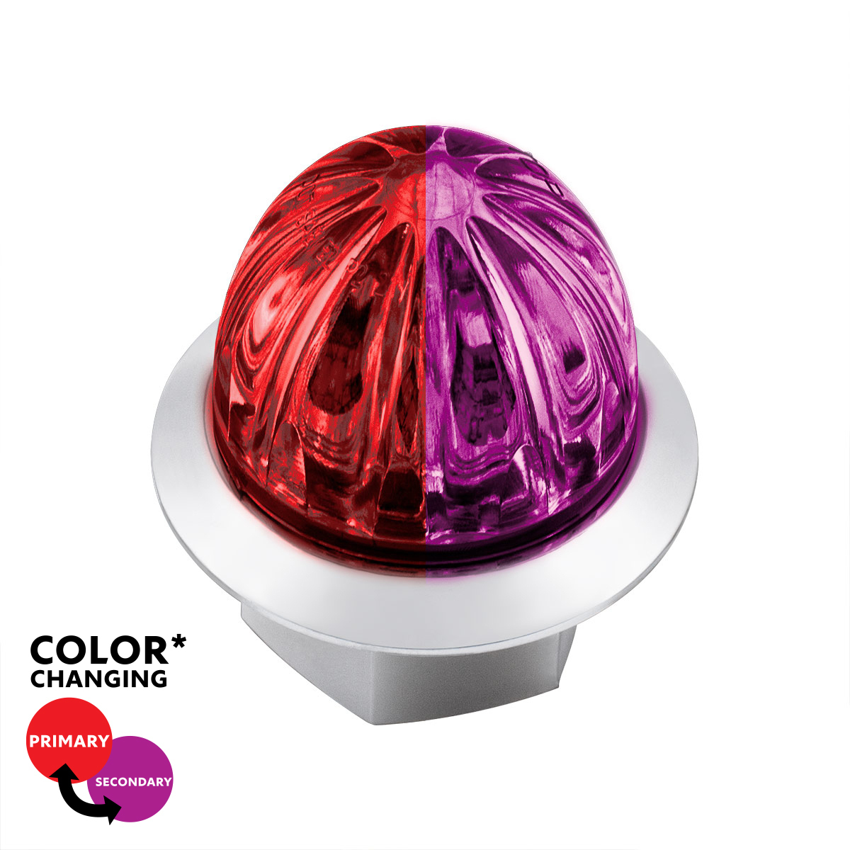 Double Fury 4 LED 1-1/8" Mini Watermelon Clearance/Marker Light.