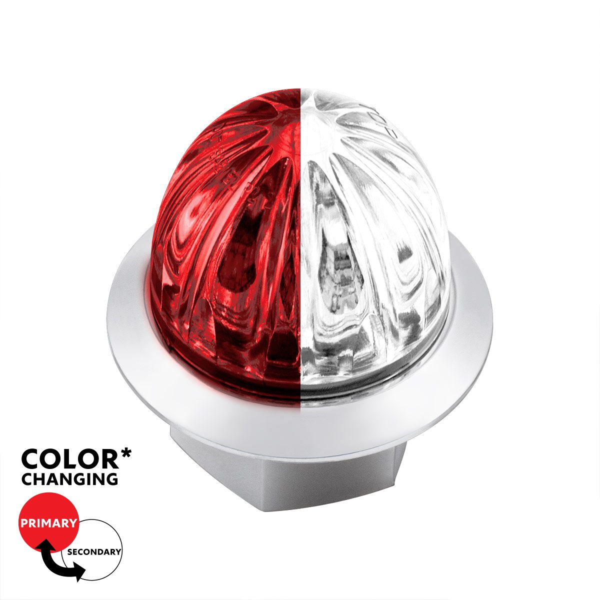 Double Fury 4 LED 1-1/8" Mini Watermelon Clearance/Marker Light.